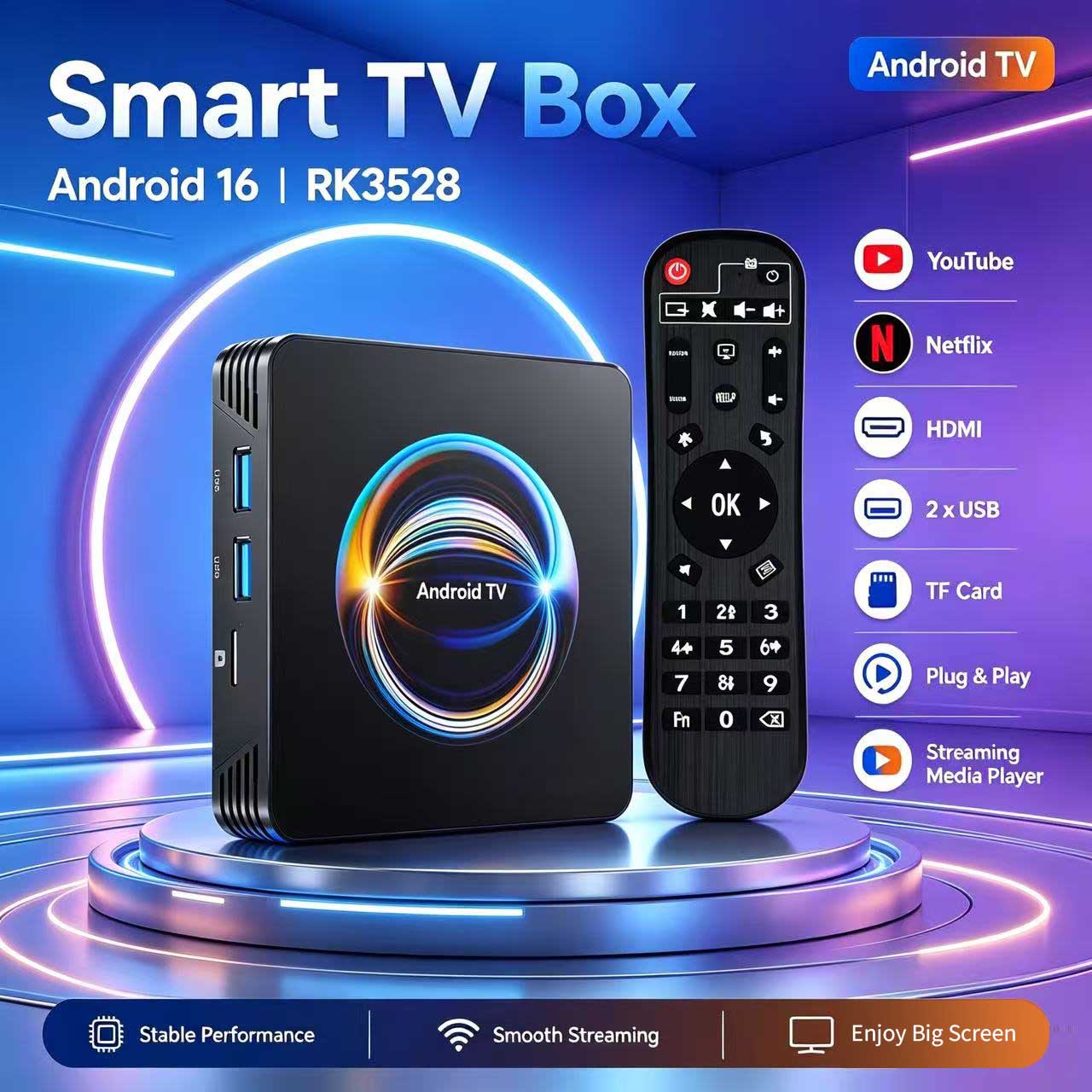 Android 16 X66 TV Box RK3528 Q - Khadas Vim4 8Gb recension och pris
